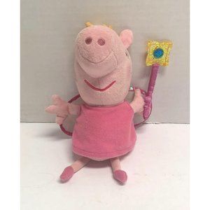 Ty beanie Babies Plush Peppa Pig Stuffed Animal Doll Toy 6 in Princess Peppa pin